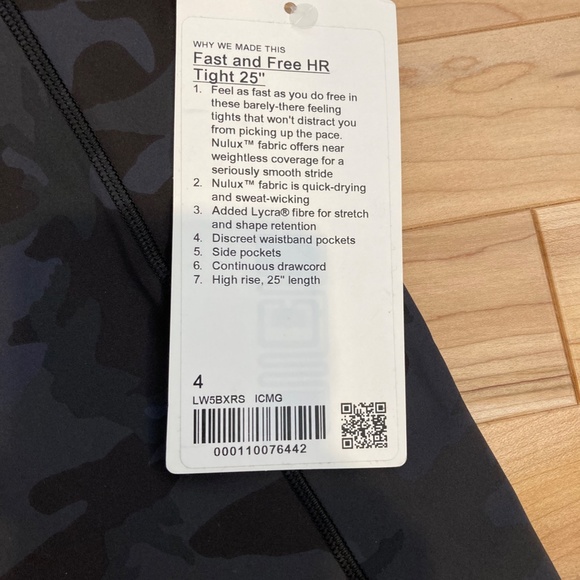 Lululemon Fast and Free HR Tight 25" - Picture 2 of 4